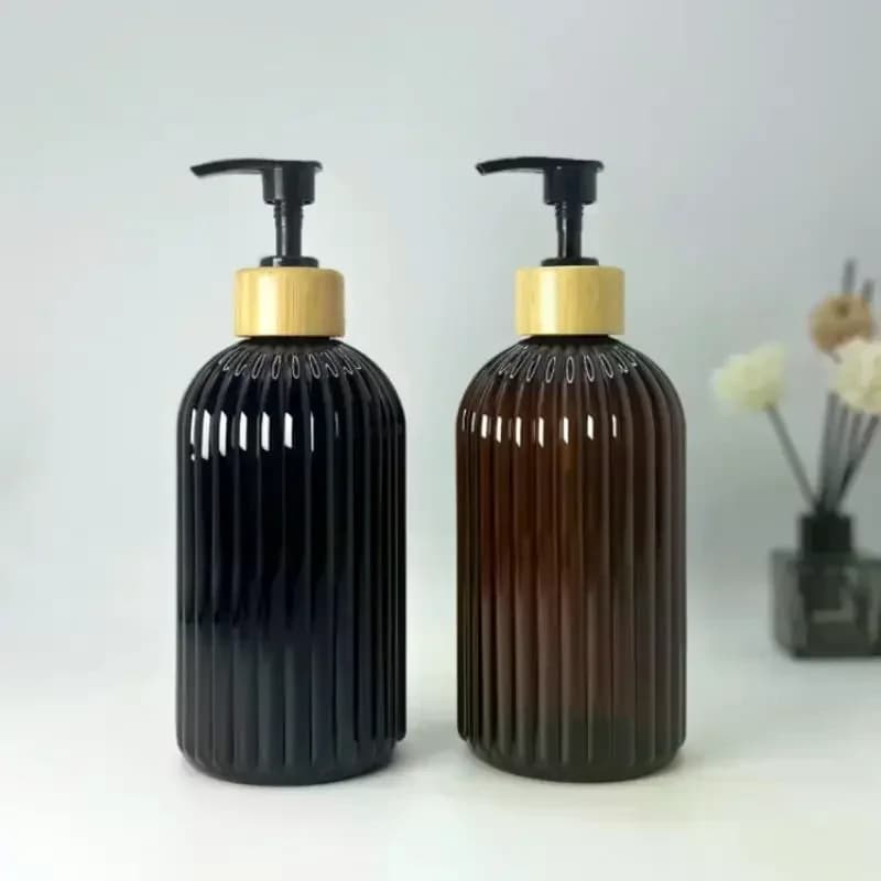 1 pz 500 ml dispenser di sapone con pompa shampoo riutilizzabile bottiglia vuota cucina bagno mani contenitore per lozione per il lavaggio del corpo
