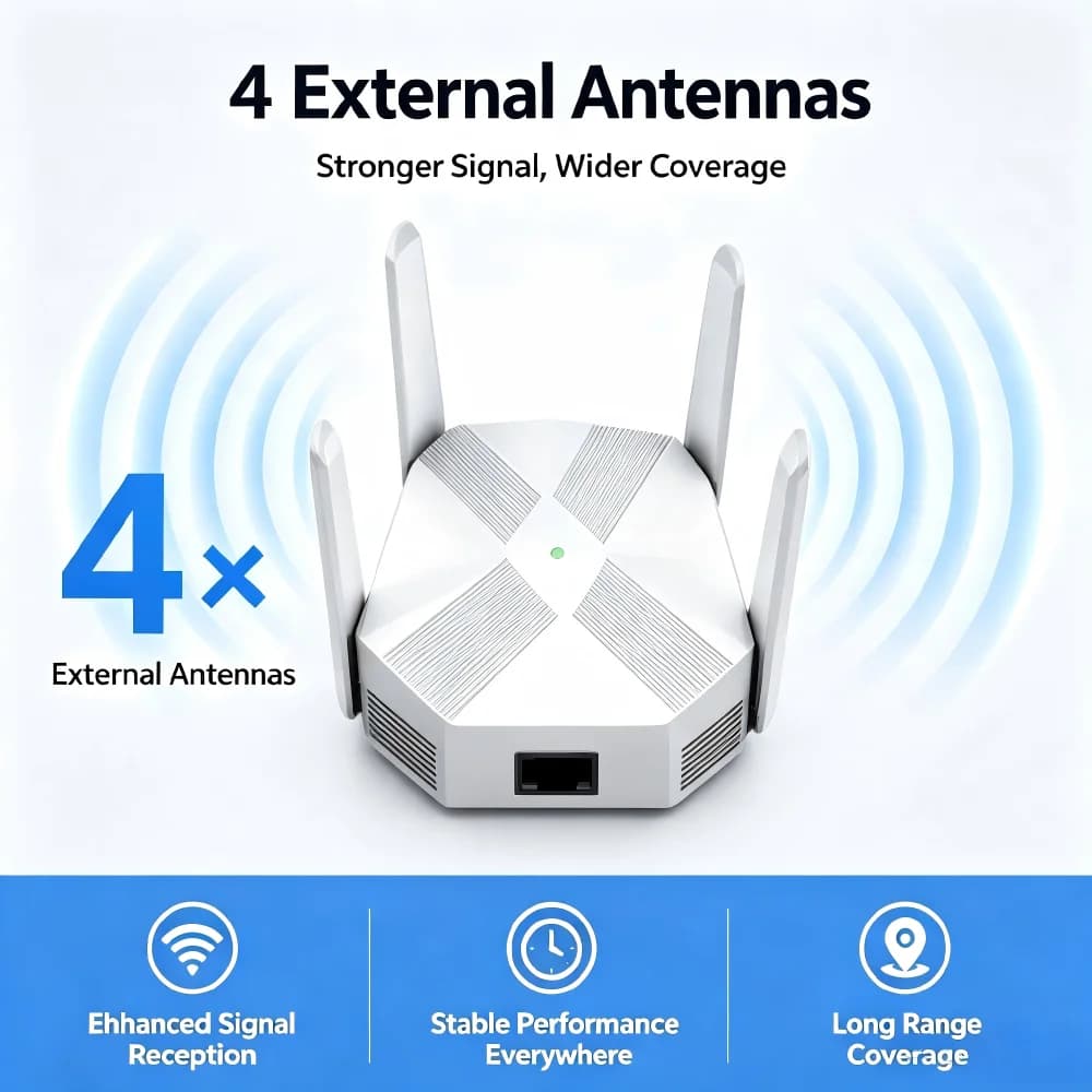 Good Signal WiFi Repeater Wireless Range Extender Signal Booster 1800Mbps Dual Band Network Amplifier for Home,Apartment,Office