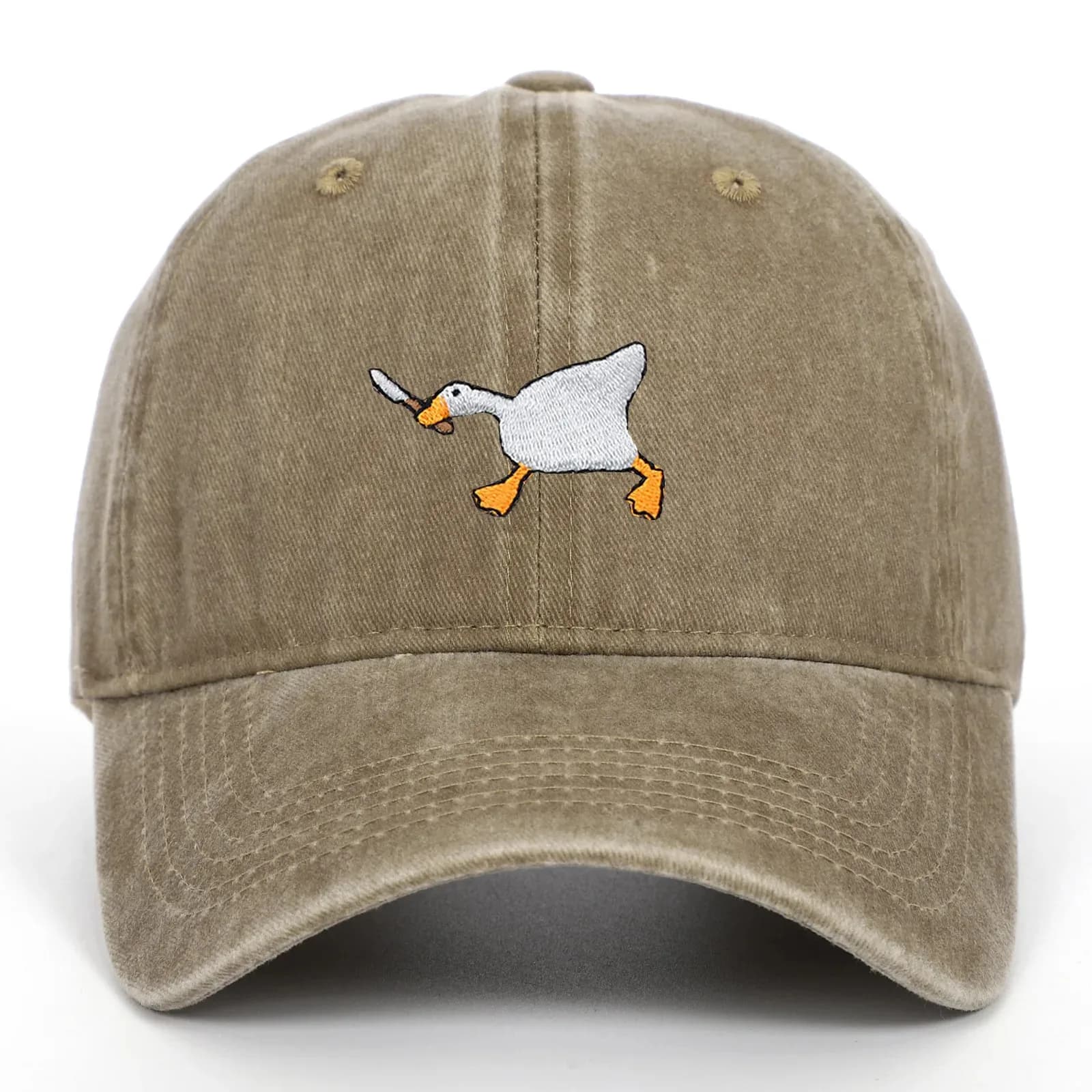 2026 New Embroidered Baseball Hat With Goose Pattern Trendy Duck Tongue Hat For Men And Women Outdoor Versatile Sunscreen Hat