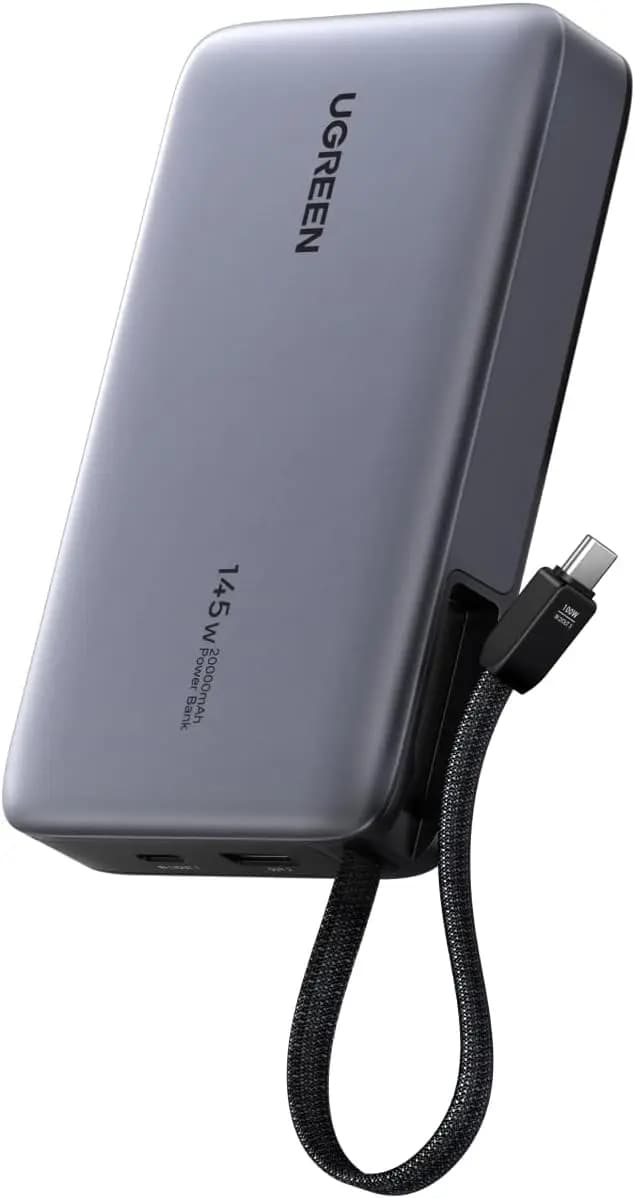 Laptop Portable Charger from 20000mAh 145W with USB-C Integrated, Quick Charging for MacBook, iPad, iPhone, Samsung, Dell, HP, Lenovo