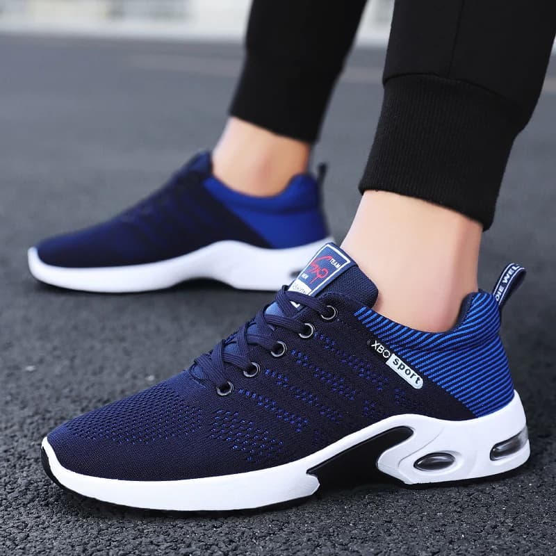 Men's Casual Sneakers Breathable Men's lightweight casual sports shoes for men knitted mesh casual shoes, comfortable cushioned
