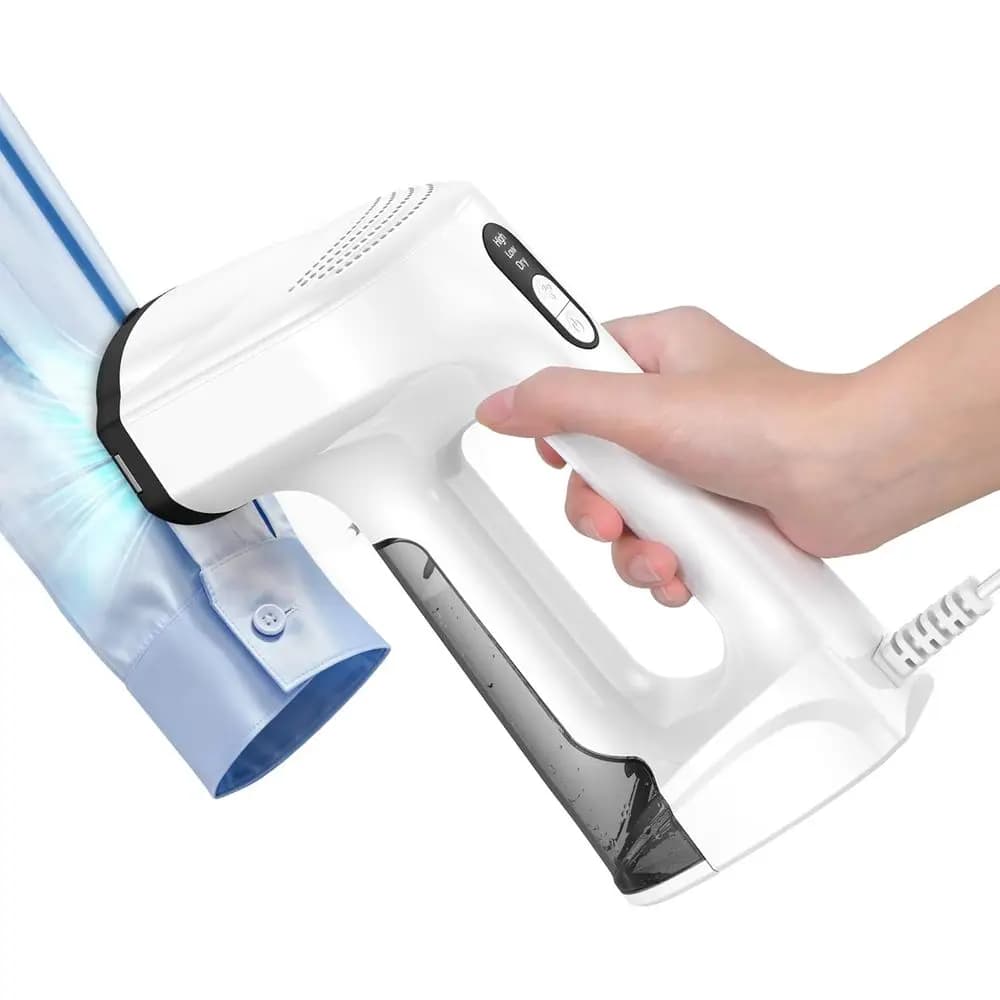 Stiratore a Vapore Portatile, 3500Pa di Aspirazione, 3-in-1, Display LED, Portatile, da Viaggio, Serbatoio d'Acqua da 160ml, Stiratura 2-in-1