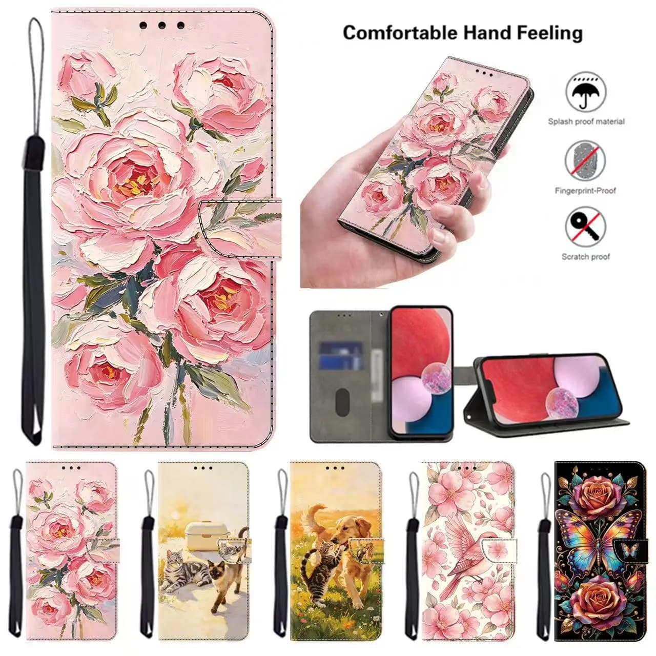 Magnetic Flip Leather Wallet Case For Motorola Moto G04 G04S G05 G06 G15 G10 20 30 G13 G14 G22 23 G31 G32 G34 G35 G50 G24 Power