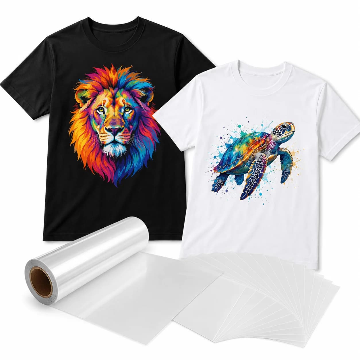 12 x 5FT/10FT Sublimation Vinyl for Light or Dark Shirts Option,HTV Film Roll, Heat Transfer Vinyl for DIY T-Shirts and Crafts