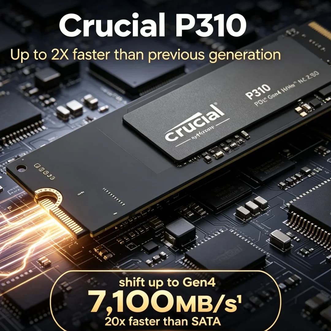 Premium Crucial P310 NVMe M.2 SSD 1TB 2TB 2280 PCIe Gen4 3D NAND 7100 MB/s Internal Solid State Drive OEM