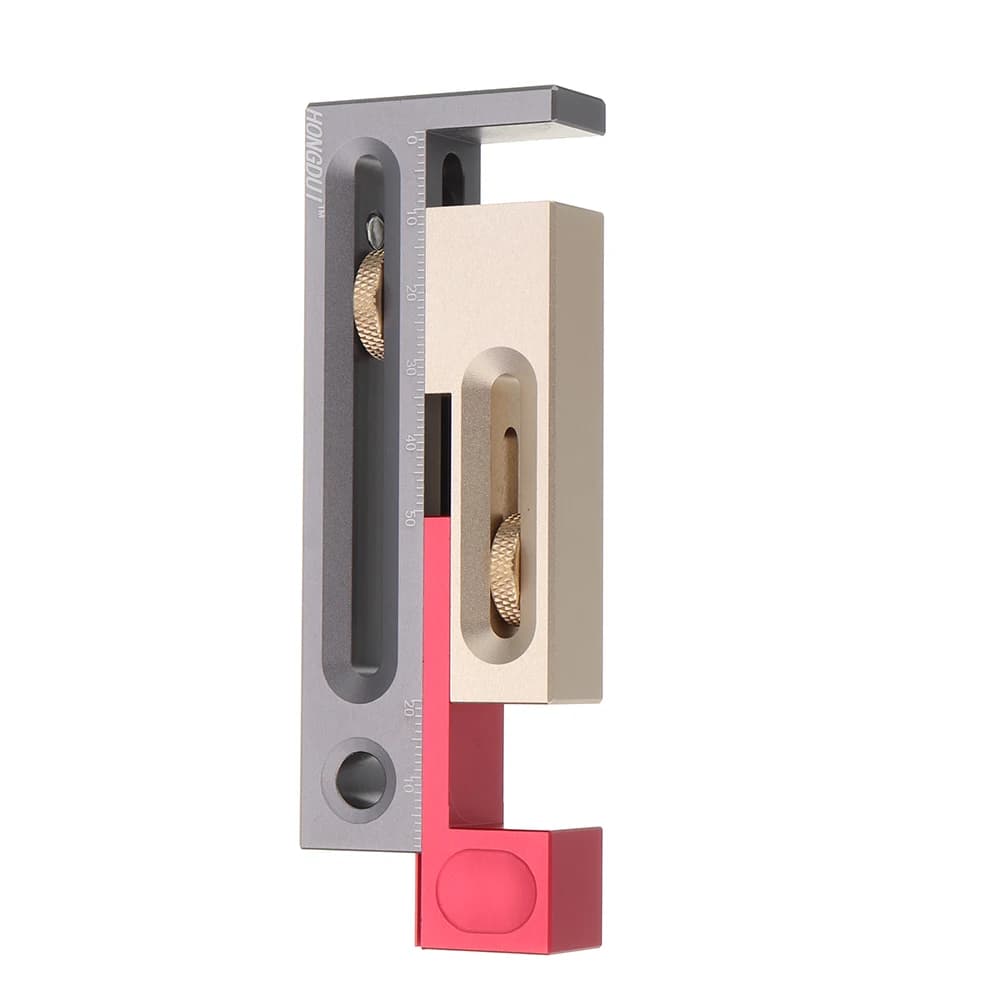 Kerfmaker Sega da tavolo Regolatore per slot Strumento per infilare e tenoni Blocco di misurazione mobile per la lavorazione del legno di HONGDUI
