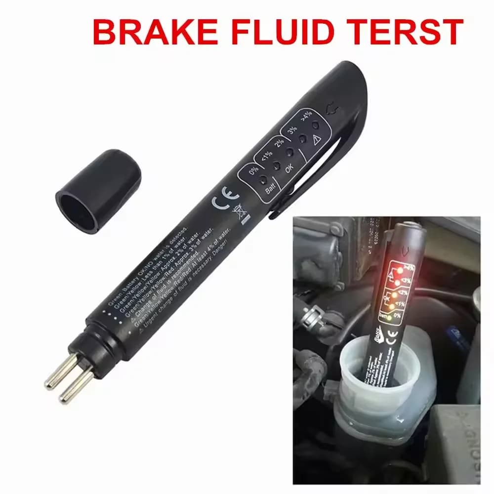 Universal brake liquid tester, accurate diagnostic tool for oil quality, liquid test pen with LED indicator, car brake oil tester