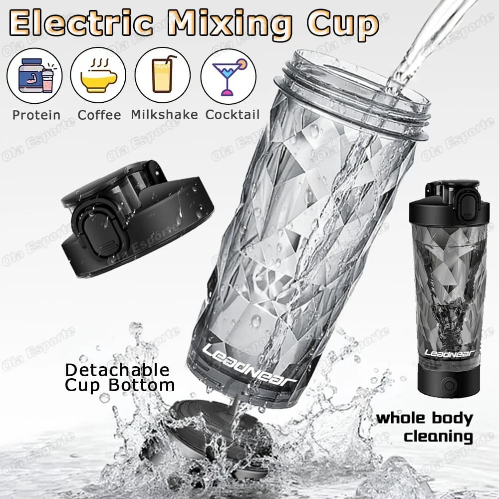 2026 Detachable electric mixing cup Electric shaker cup for reusable USB powder protein suitable for indoor/outside use