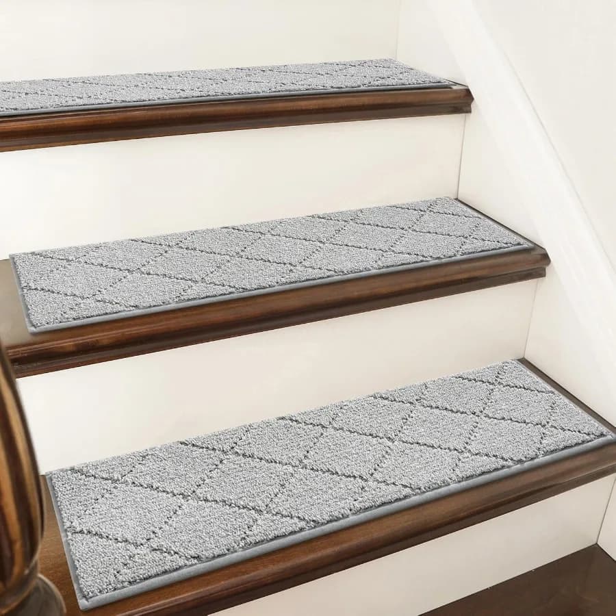 Ladder pedals with edges Non-slip mat 28 inch x 9 inch Runner for interior stairs for wooden steps Ladders with dog edges 100% polyester