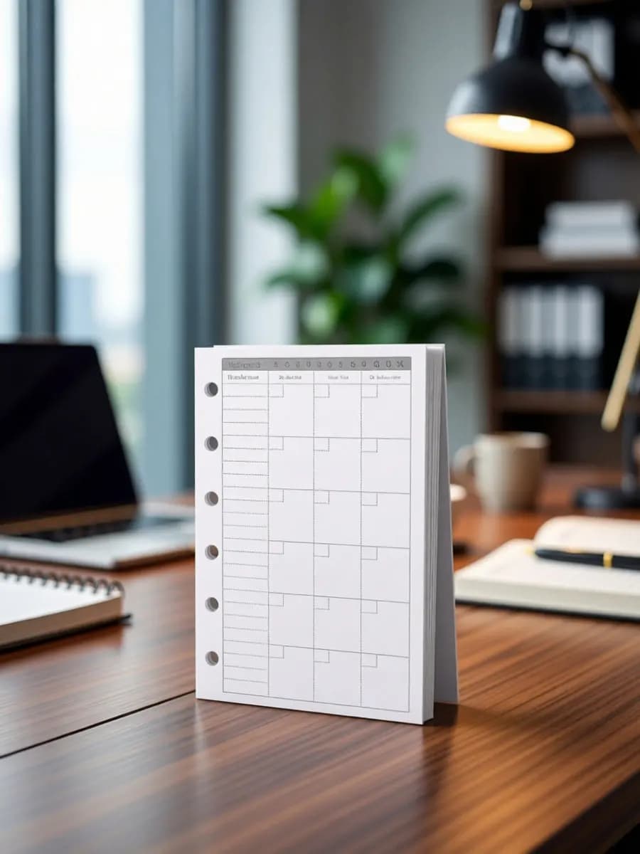 A7 Planner Refill Paper Weekly Monthly Daily Task Habit Tracker Inserts for 6 Ring Binder Loose Leaf Notebook Journal