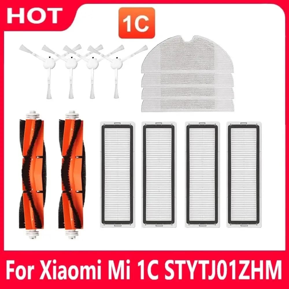 Parti di Ricambio per Xiaomi Mijia Mi 1C STYTJ01ZHM: Filtro Hepa, Spazzola Principale, Panno per Pulizia, Spazzola Laterale, Accessori Sostitutivi per Aspirapolvere
