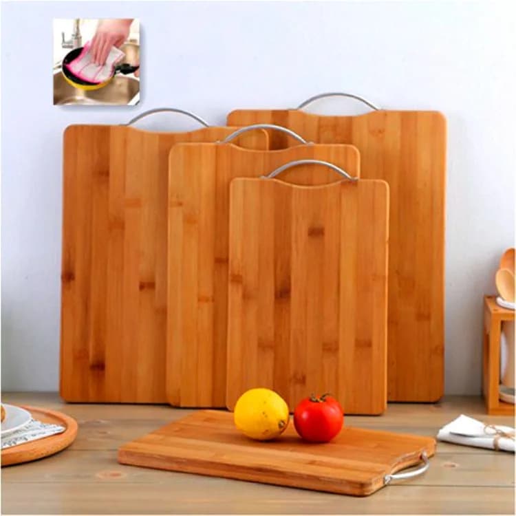 Thickened Long Rectangle Bamboo Cutting Board Kitchen Chopping Board Fruit Cutting Board Bamboo Panel Durable Cooking Tool