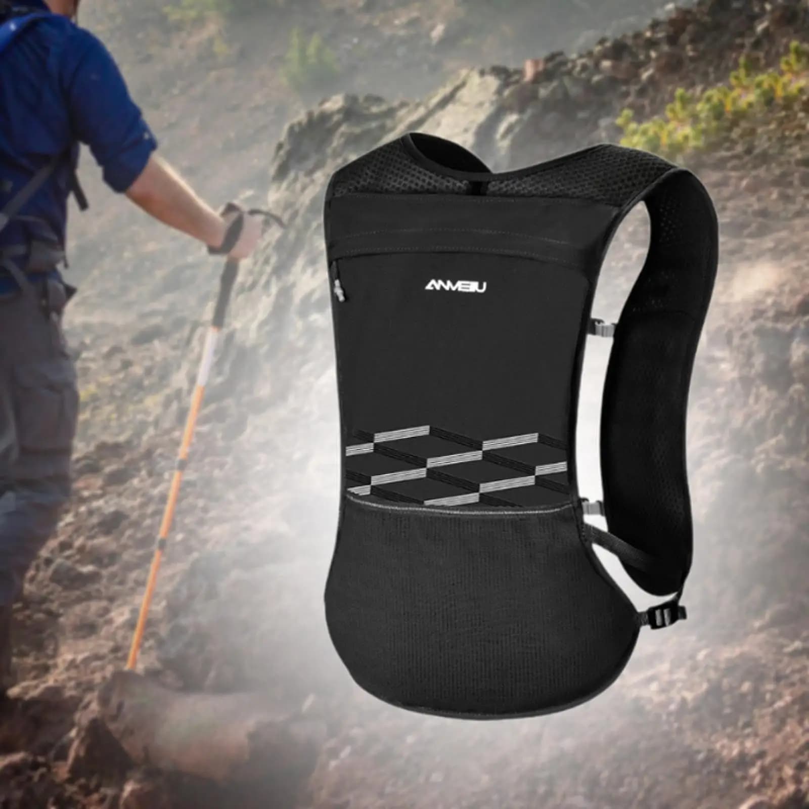 Gilet Sportivo Regolabile per Uomo e Donna, Borsa Leggera per Attrezzatura da Corsa, Gilet Sportivo con Tasche per Arrampicata