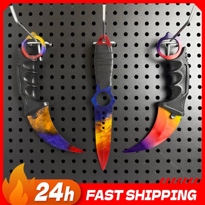 Coltello Scheletrico Temprato, Modello in Lega Pressofusa di Precisione, Coltello a Artiglio per Addestramento Outdoor, Giocattolo Karambit per Ragazzi