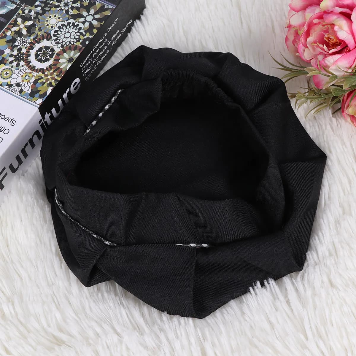 1pc Children Chef Hat Black Adjustable For Kids Baking Cooking Painting Housework Party Supplies Cap Baking Supplies Kitchen Bar