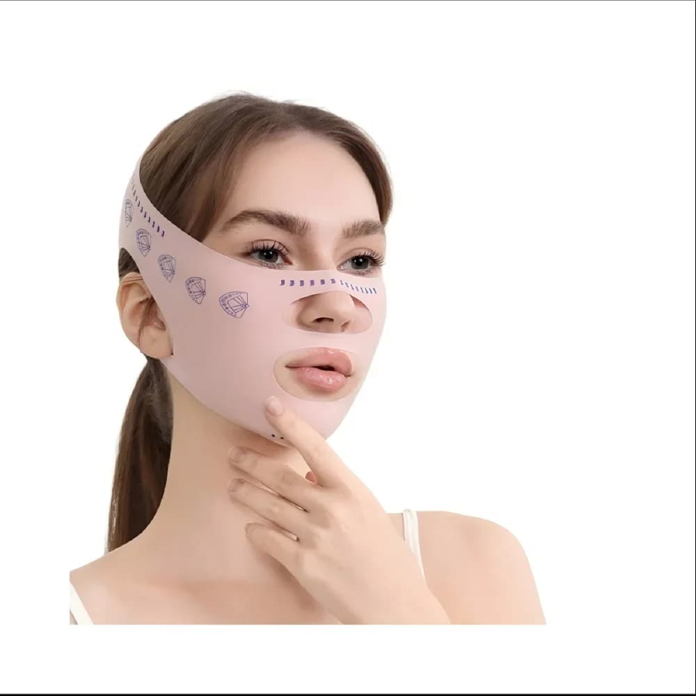 Maschera sottile per il viso all'ingrosso Riduce il doppio mento V-Line Benda modellante Benda antirughe Traspirante V Fascia per il viso Guancia Sollevamento