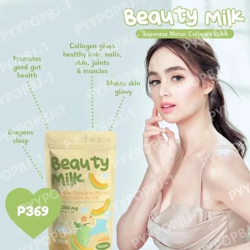 Contains 50000mg of Hydrolyzed Collagen in Powder — Mixed Tastes Melone, Matcha, Mango and Litchi to Mix with Drinks