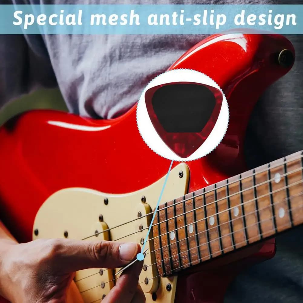Adesivi per plettro per chitarra Adesivi adesivi per tastiera Set di impugnature per plettro per chitarra per mani sudate Riutilizzabili antiscivolo per vivere per chitarra