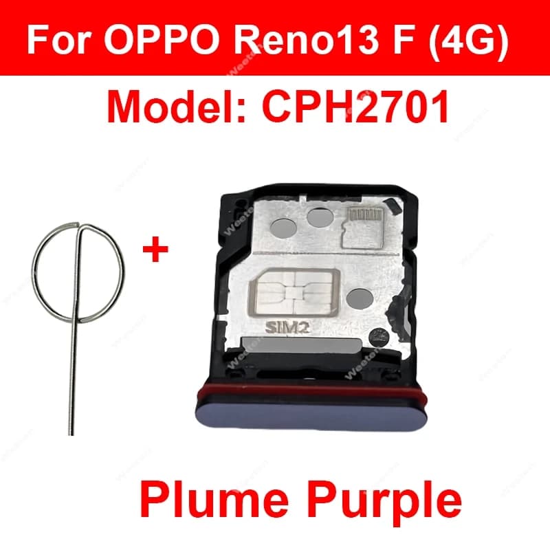 Per OPPO Reno 13 Reno13 F Pro 4G 5G Supporto del vassoio della carta SIM Vassoio della scheda SIM Slot Lettore Presa Parti di ricambio