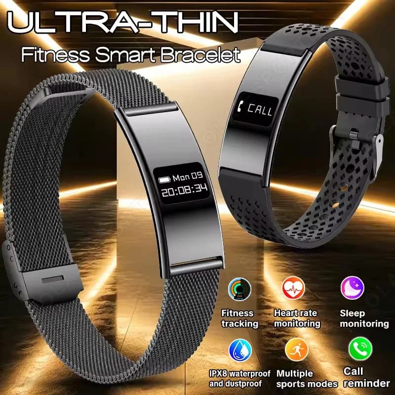 New Men Sports Smart Bracelet Heart Rate Fitness Tracker IPX8 Waterproof Smart Band Pedometer Call Reminder Smartwatches Women