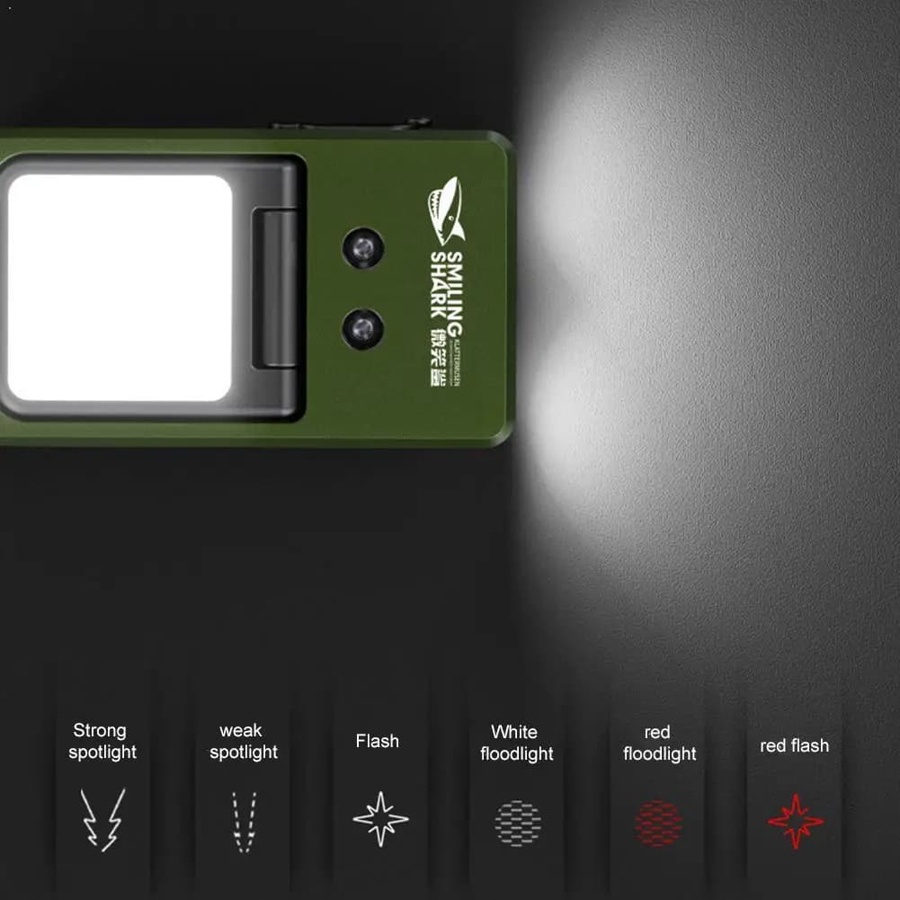 Mini LED Front Flashlight COB Ultra Luminosa Rechargeable with Magnetic Clip, Waterproof, for Fishing, Camping and Hats