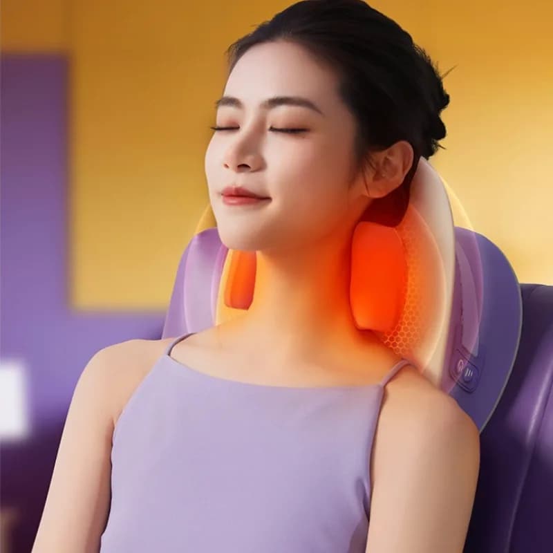 Trapezius Neck Massage Pillow Wireless Electric Car Body Massagers Heat Waist Neck Leg Cervical Shiatsu Kneading Relieve Fatigue