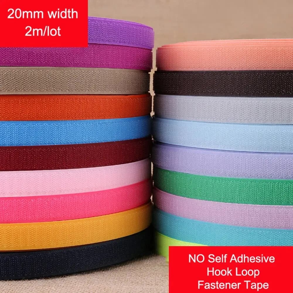 5 metri/paia colorato non adesivo nastro di fissaggio riutilizzabile gancio e anello nylon magico cucito fai da te accessori artigianali forniture 20mm di larghezza