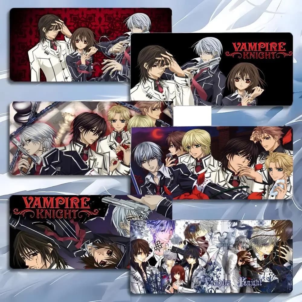 Tappetino per mouse anime romantico V-Vampire Knight, tappetino per mouse grande da gioco LockEdge, tappetino da scrivania per PC ispessito