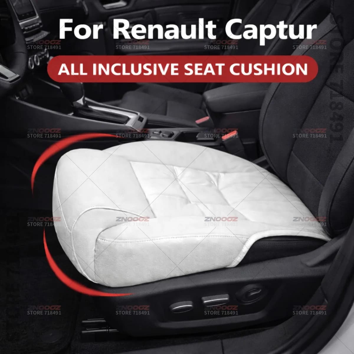 Car Seat Leg Support Extension Seat Cover Memory Foam Extender Cushion Interior Accessories For Renault Captur