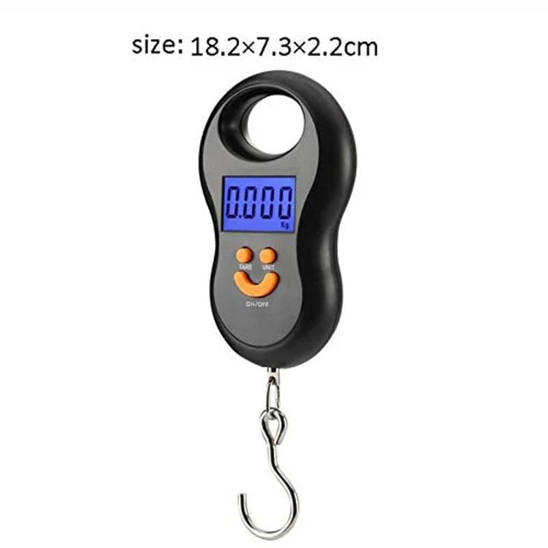 Bilancia digitale da 50 kg – Precisione da 10 g, LCD retroilluminato, per bagagli, pesca e spedizione