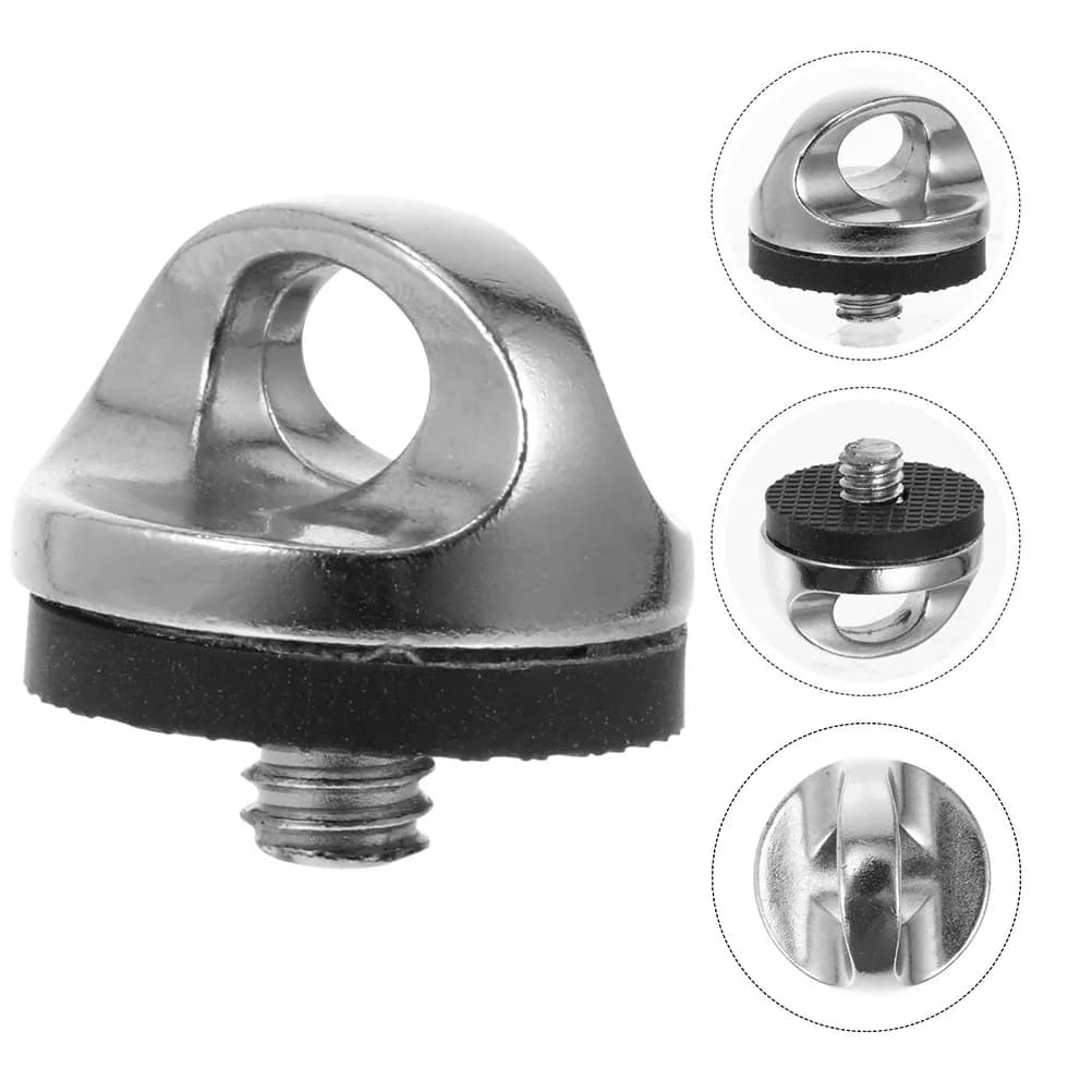 2 Pezzi Cinghia da Polso per Fotocamera con Vite di Montaggio ad Anello a D in Lega di Zinco e Cuscinetto in Silicone Antiscivolo per Cinghia da Collo