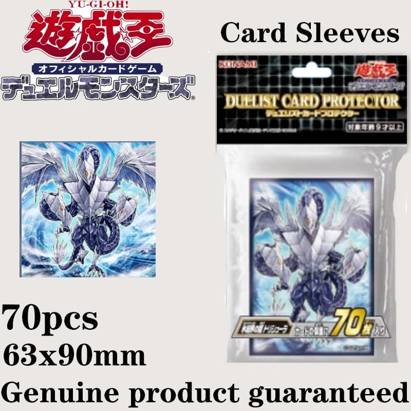 Hot 70 pezzi ufficiale Yu-Gi-Oh! Buste per carte Trishula Dragon 63x90mm Collezione Anime Maniche protettive Regalo per giochi di carte per bambini