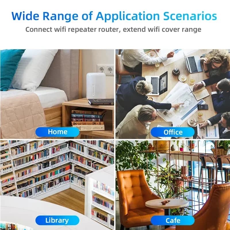 2.4G/5G WiFi Booster 1200Mbps Wireless WiFi Repeater WIFI Extender Network Amplifier 360° Full Coverage Signal for Office Home