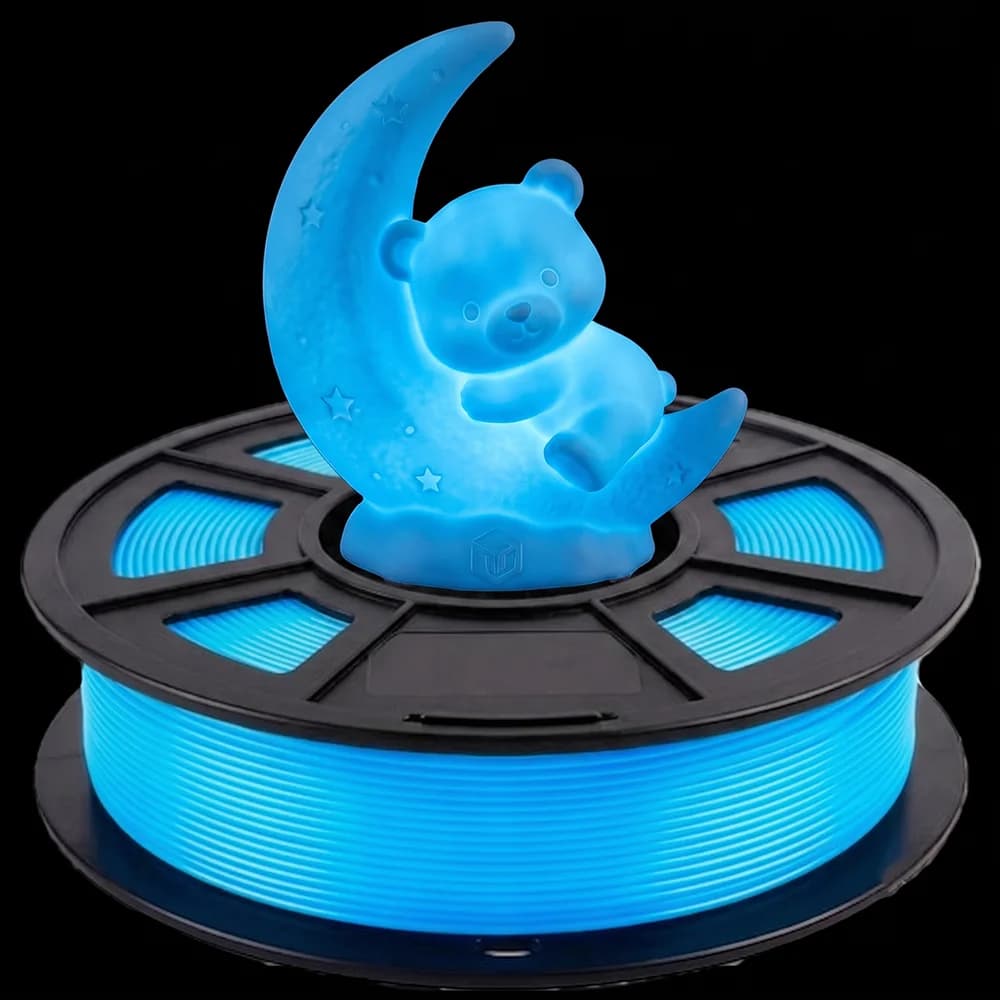 Glow in The Dark PLA 3D Printer Filament 1.75mm 3D Printing Filament Dimensional Accuracy +/- 0.03mm for Most FDM