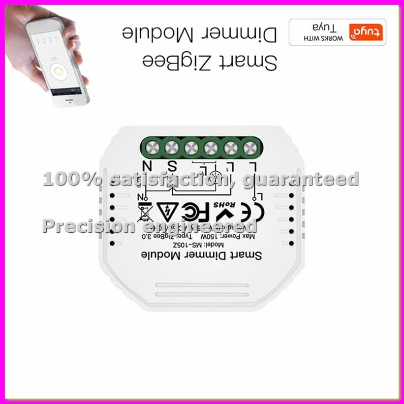 Smart Zigbee Switch Module 1-Way Dimming Curtain Switch App Remote Control for Home Voice Control-ELEC