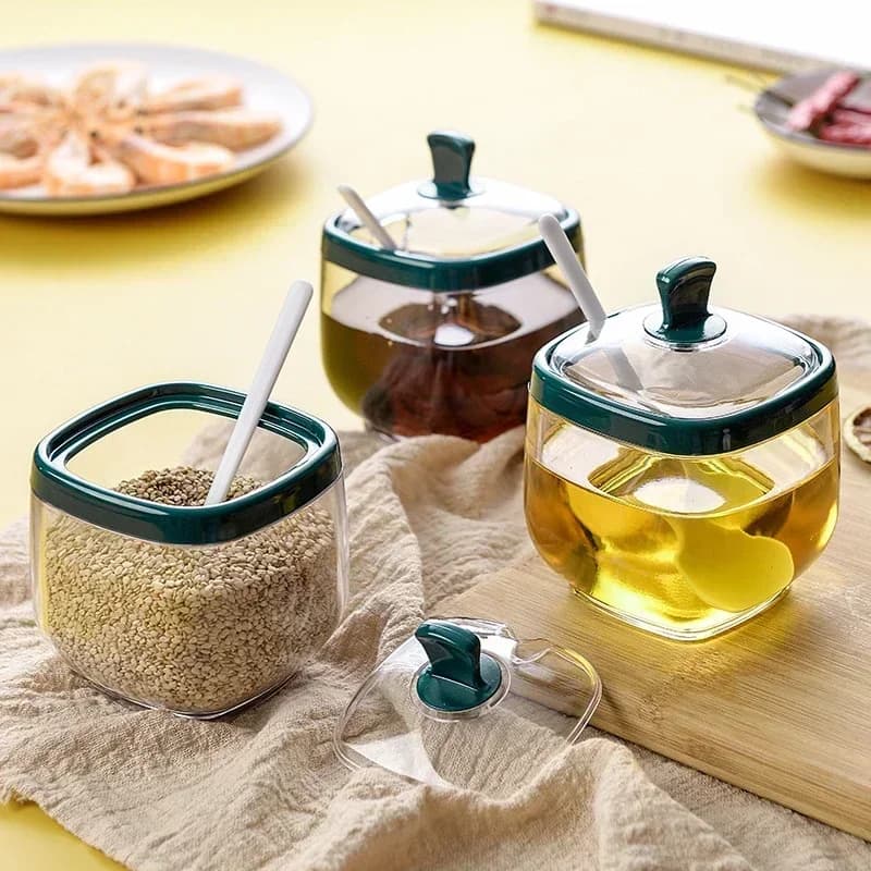 Cucina Luce di Lusso Sale Glutamato Monosodico Scatola di Condimento Saliera Set Combinato di Condimenti Bottiglia di Condimento Lattina
