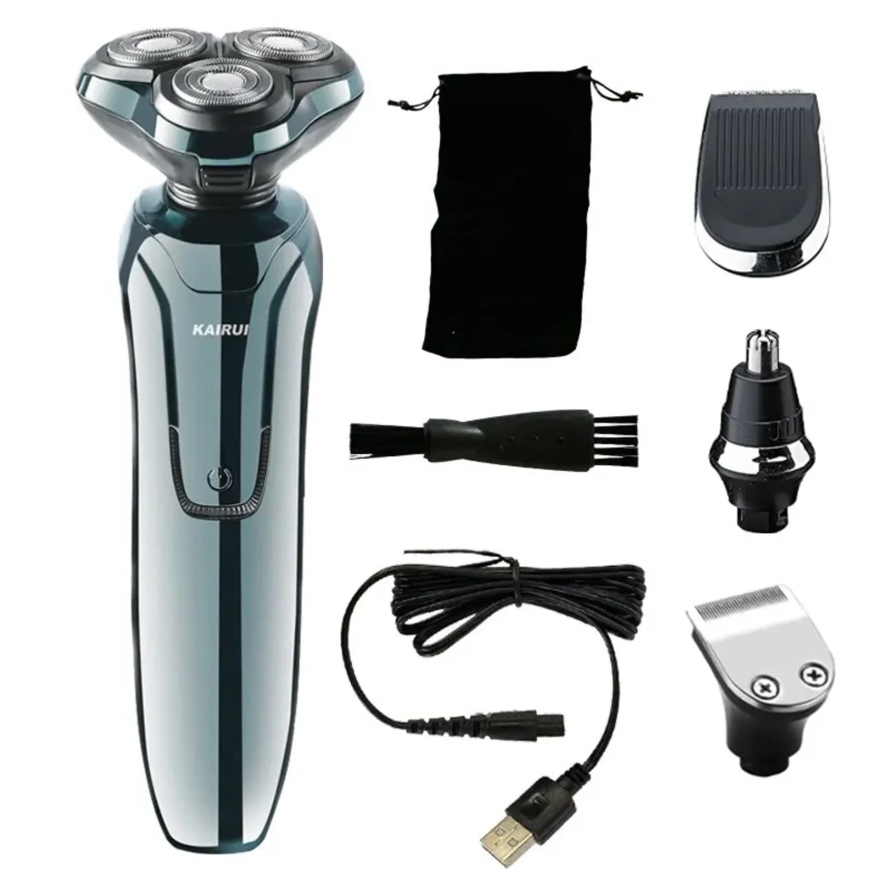 Multifunctional Electric Razor Four in One Rotating Razor Electric Shaver Barba Trimmer Rechargeable Hair for Men Waterproof
