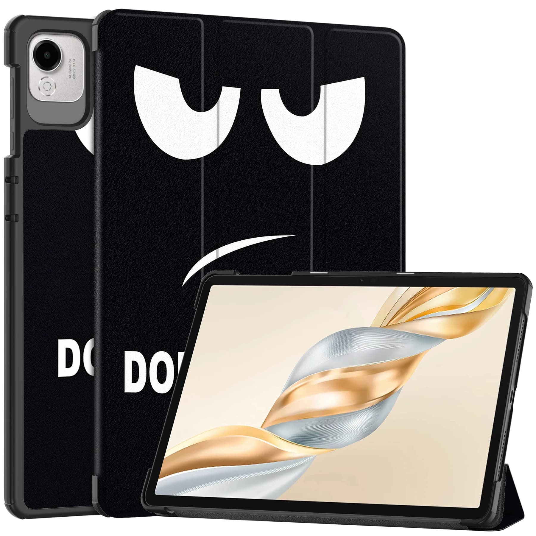 For Honor Pad X9a Case Pattern Print Leather Stand Tablet Cover - Don't Touch Me