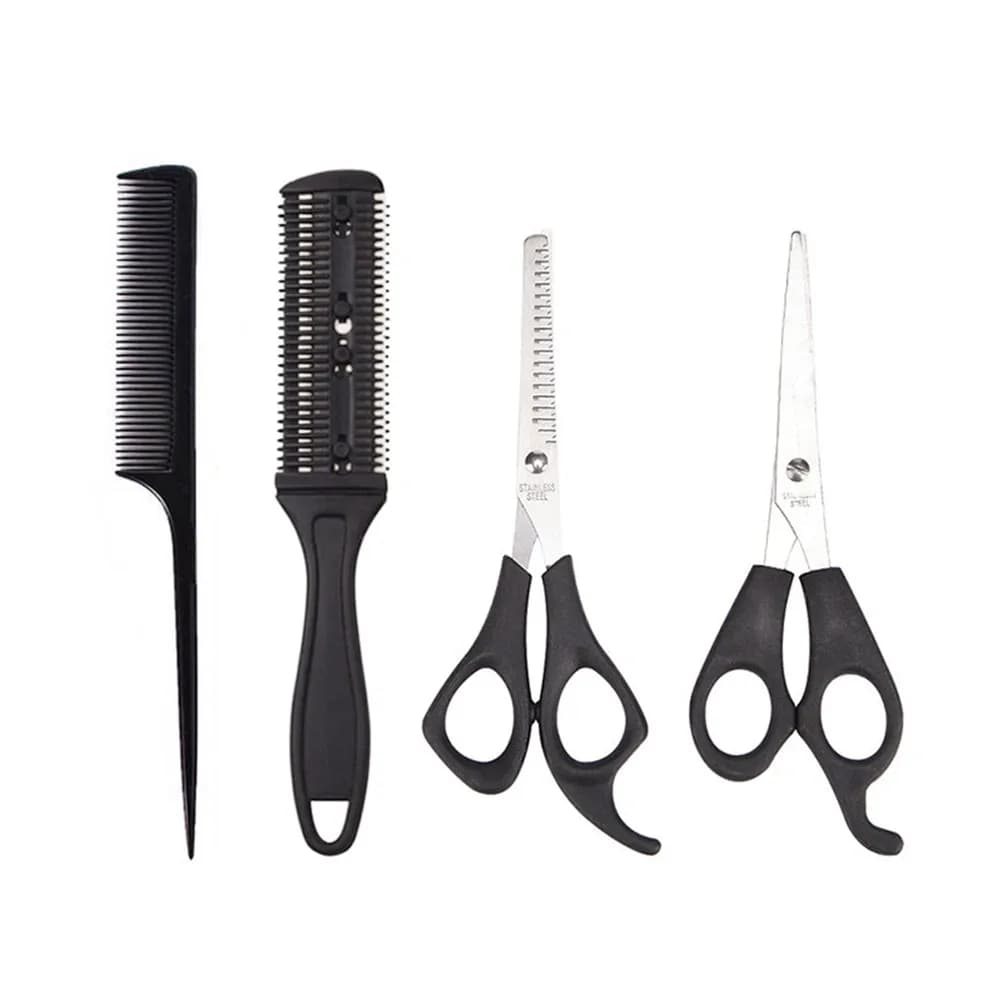 Set di pettini per forbici da taglio per capelli da 4 pezzi Strumenti per lo styling professionali Forniture per barbiere per salone domestico Leggere e durevoli