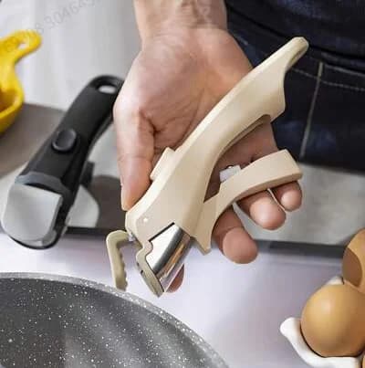 1 manico per pentola staccabile, universale per varie pentole e padelle, resistente al calore e facile da installare, design ergonomico per la cottura, adatto per cucina domestica, cucina all'aperto, campeggio e frittura
