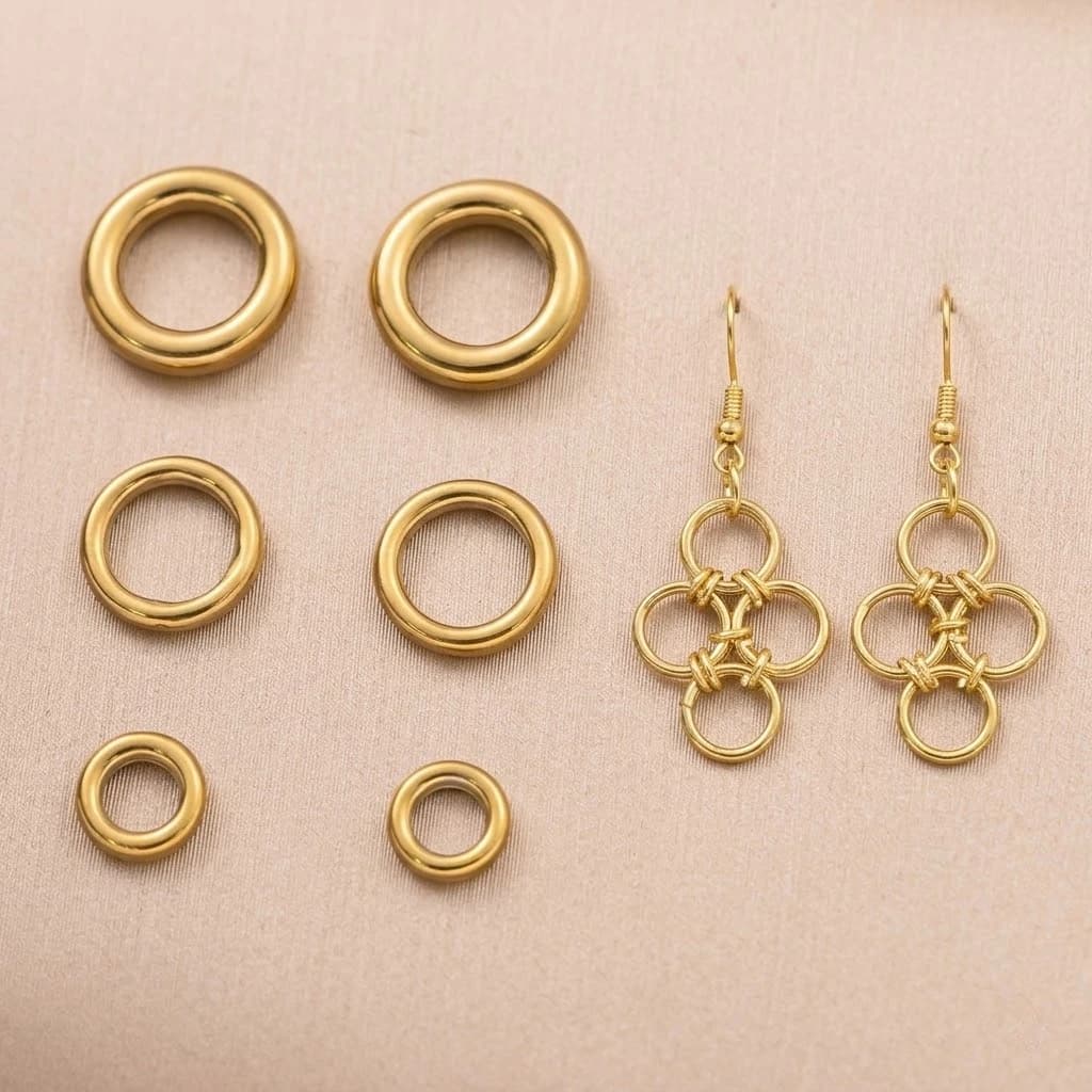 20 Pieces Round Splice Rings Stainless Steel Sauces, O-shaped Pendants for DIY Necklaces, Earrings and Craft Jewelry