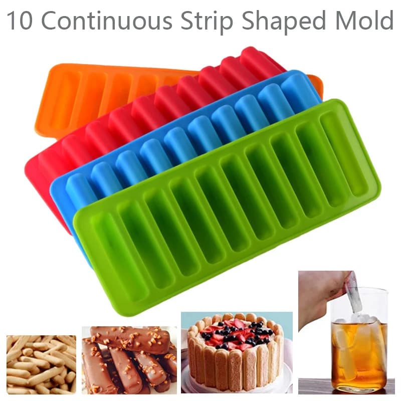 Stampo in Silicone a Forma di Striscia Continua 1/4 Pezzi, Stampo per Torte, Stampi per Biscotti, Stampi per Dolci, Stampi per Ghiaccio