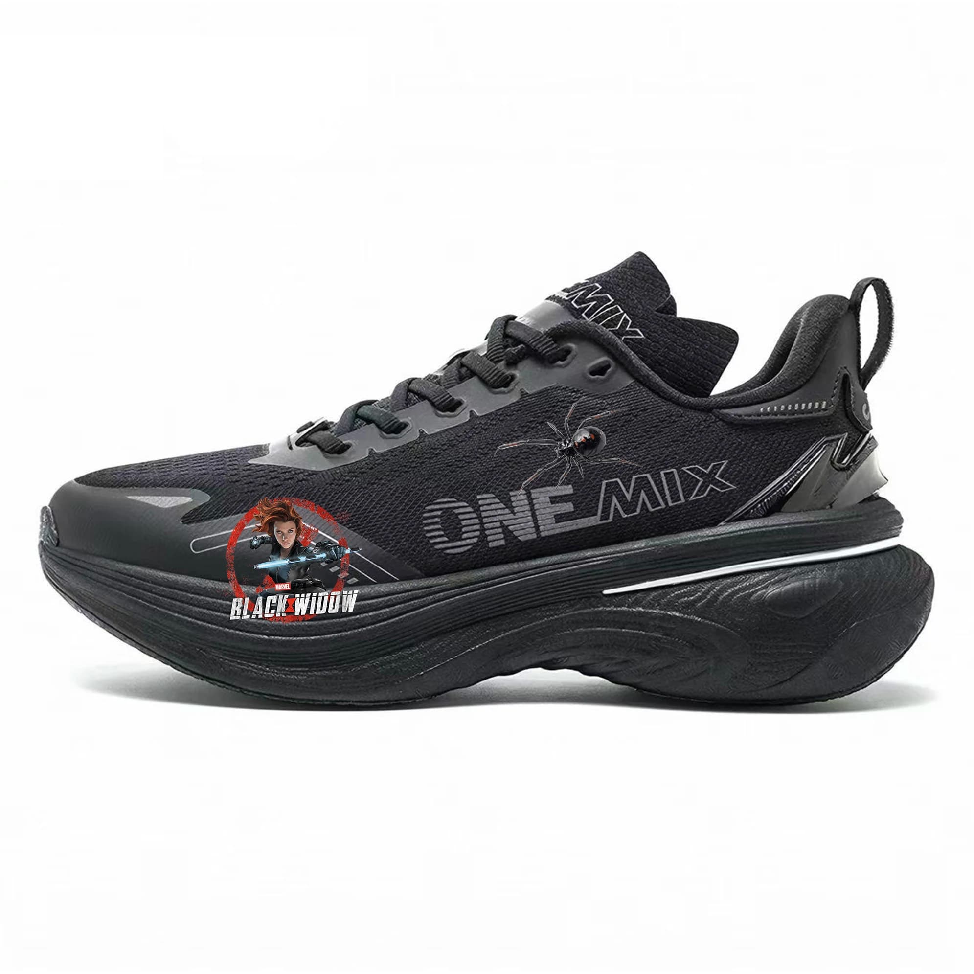 ONEMIX Marvel Black Widow Scarpe da corsa per uomo e donna, sneakers leggere, resistenti all'usura, scarpe sportive alla moda per il fitness