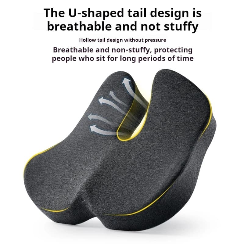 Cuscino Ortopedico in Memory Foam a Lento Ritorno per Sedia da Ufficio, Supporto per Coccige e Pelvi Femminile, Cuscino per Seduta Donna, Imbottitura per Glutei