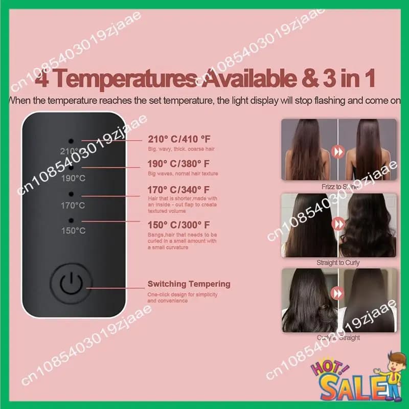 Nuovo arrivo Cordless Hair Curler Cordless Curling Iron Ricaricabile Cordless Curling Iron Nero