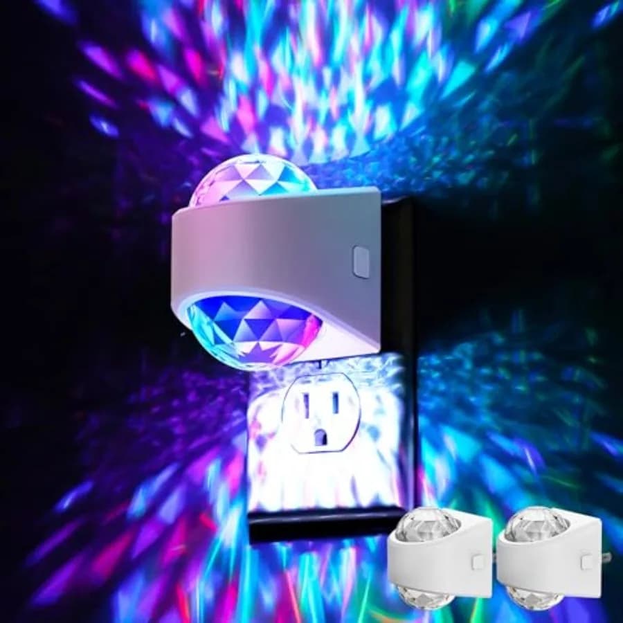 Luci Notturne da Parete con Proiettore di Stelle per Camera da Letto, Proiettore Notturno RGB a 9 Colori con Funzione dal Tramonto all'Alba