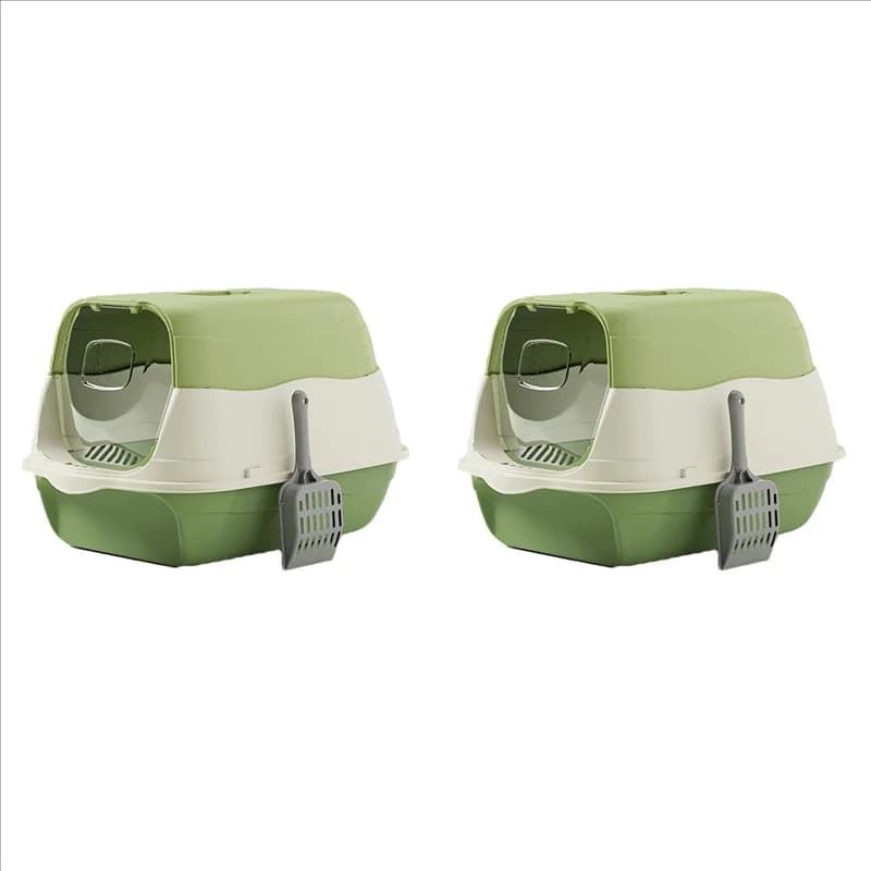 Fresco 2X Lettiera per gatti completamente chiusa Vasino per gatti a prova di spruzzi Traspirante Rimovibile Toilette per gattini Accessori per gatti