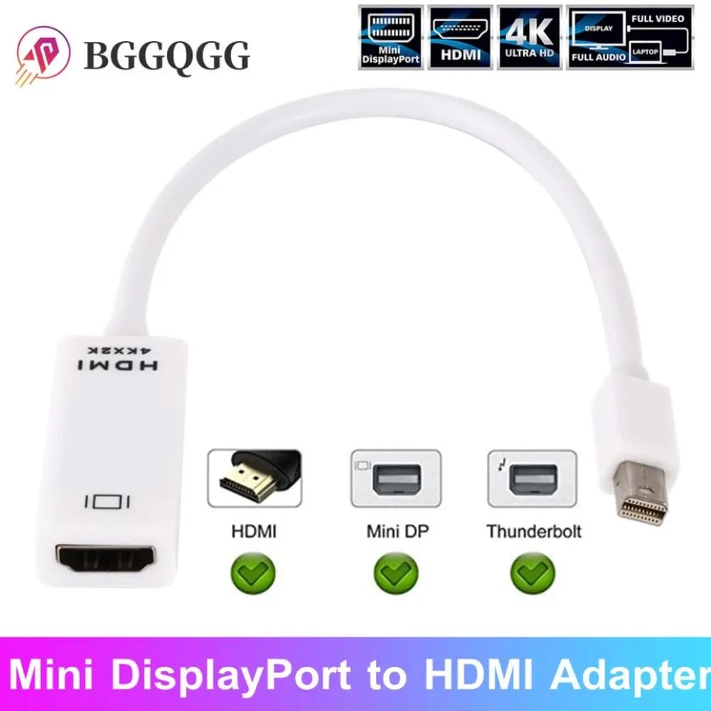 Mini compatible cable displayport HDMI 4k 1080P TV projector Projetor DP 1.4 port converter Display for Apple Macbook Air Pro