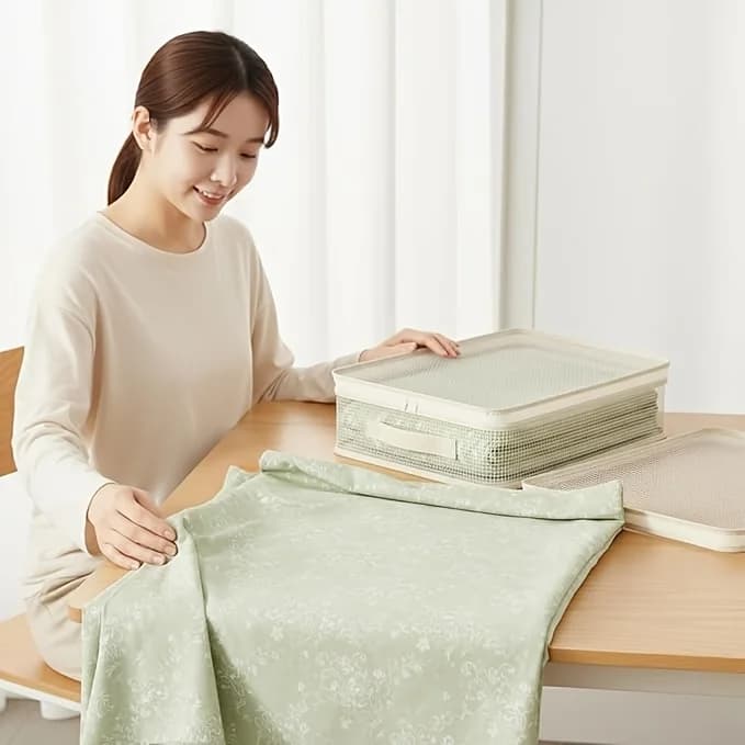4 Pcs Bed Sheet Storage Bags Transparent Clothes Blankets Packing Box Waterproof Clear Bedding Underbed Drawer Storage Bag