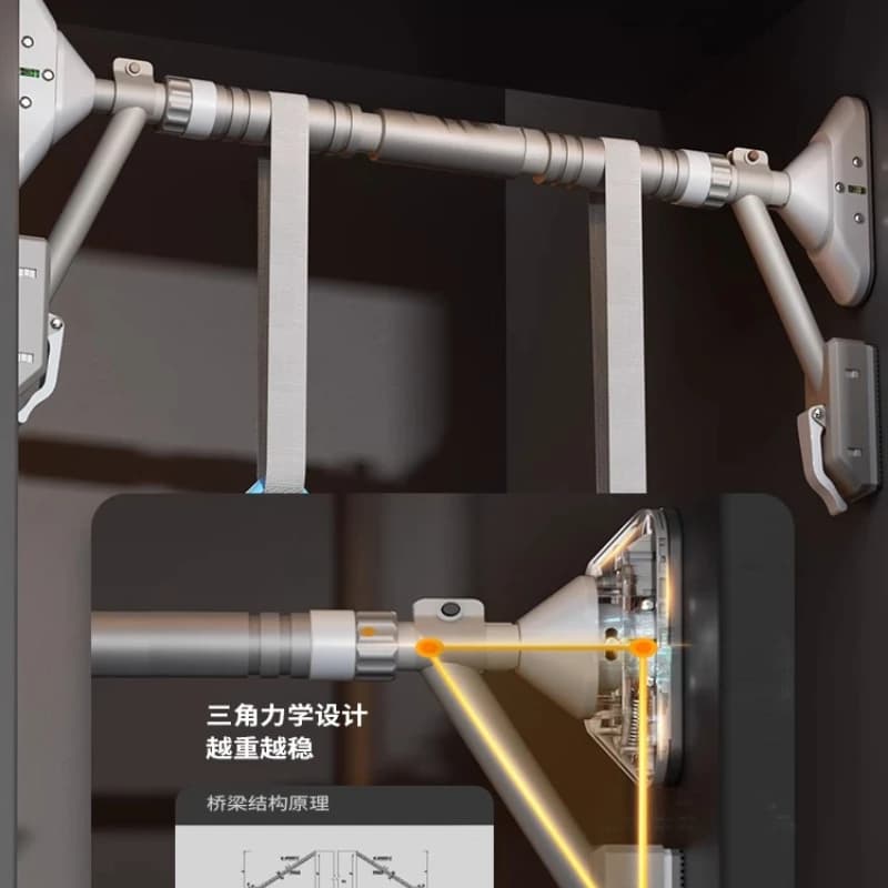 Horizontal bar on door Traction device for domestic interior Lifting ring for children No drilling